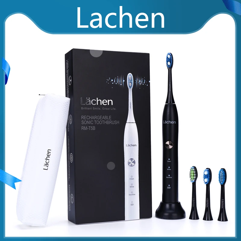 Lachen USB Перезаряжаемые Ультразвуковая электрическая зубная щетка для Зубная