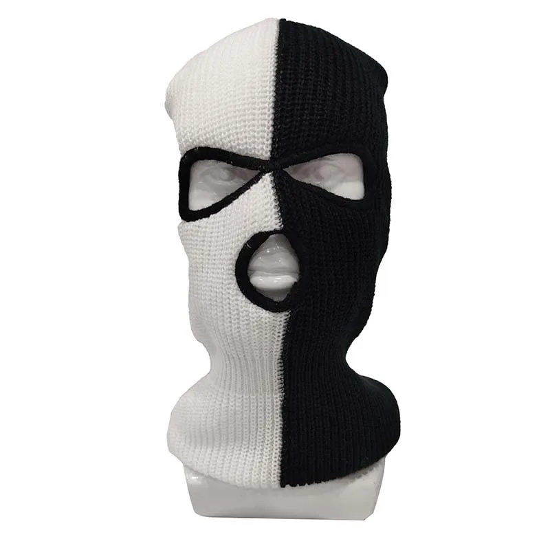 

Black cycling winter hats unisex funny mask hat handmade wool knit bonnet halloween party ski beanie caps czapka zimowa touca