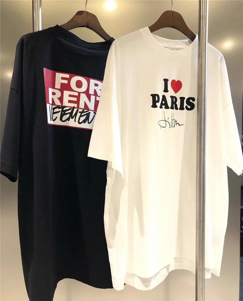 Футболка Мужская/женская оверсайз тенниска с надписью ts I Love Paris в стиле хип хоп