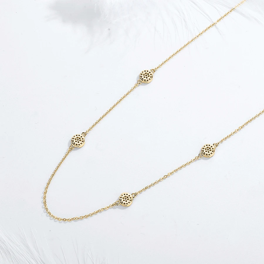 Ожерелье женское из серебра 925 пробы с круглым кулоном сглаза | Украшения и