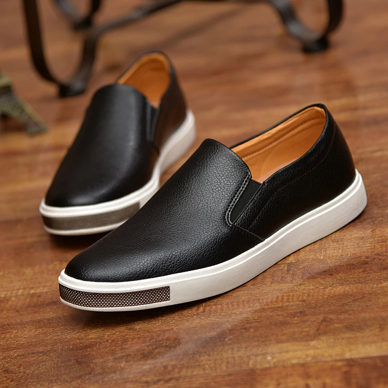 Модная повседневная обувь мужские классические лоферы на плоской подошве