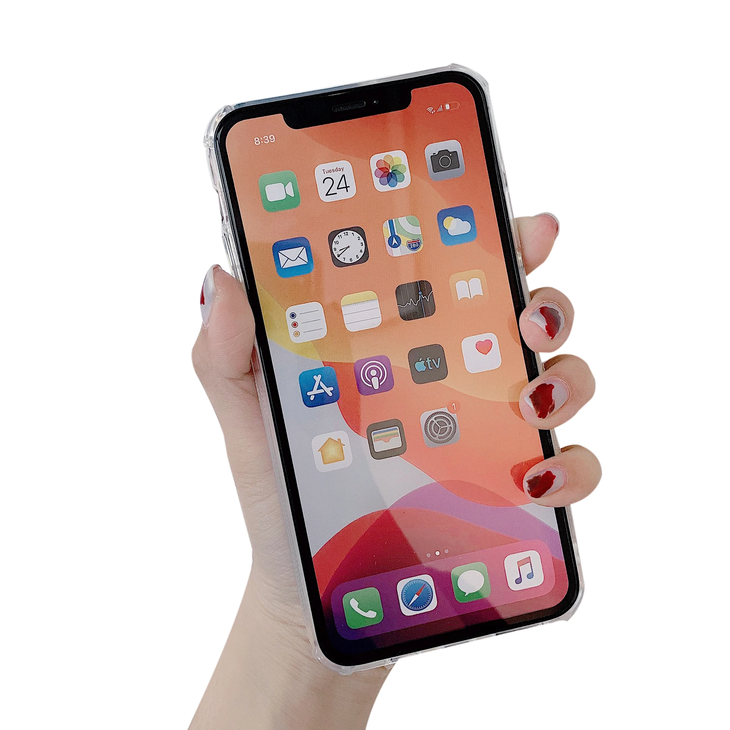 Прозрачный держатель для карты чехол телефона iPhone 11 Pro Max X XR ID кредитный слот