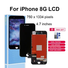 100% Tested LCD Mobile Phone Replacement For iPhone 8 8g LCD Display Screen 3D Touch Screen Digitizer Assembly Parts +Tools