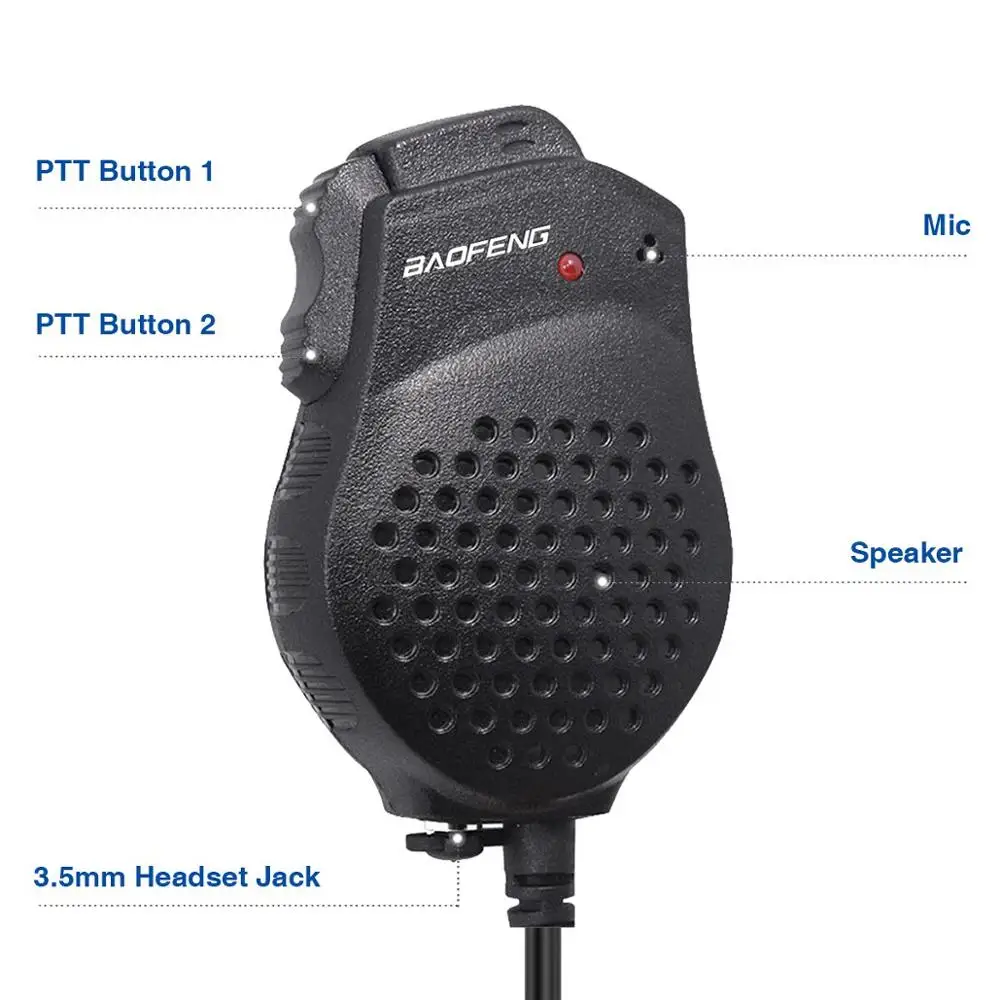 Оригинальный Baofeng UV-82 2 двойной PTT-динамик микрофон для UV-82HP GT-5TP портативный
