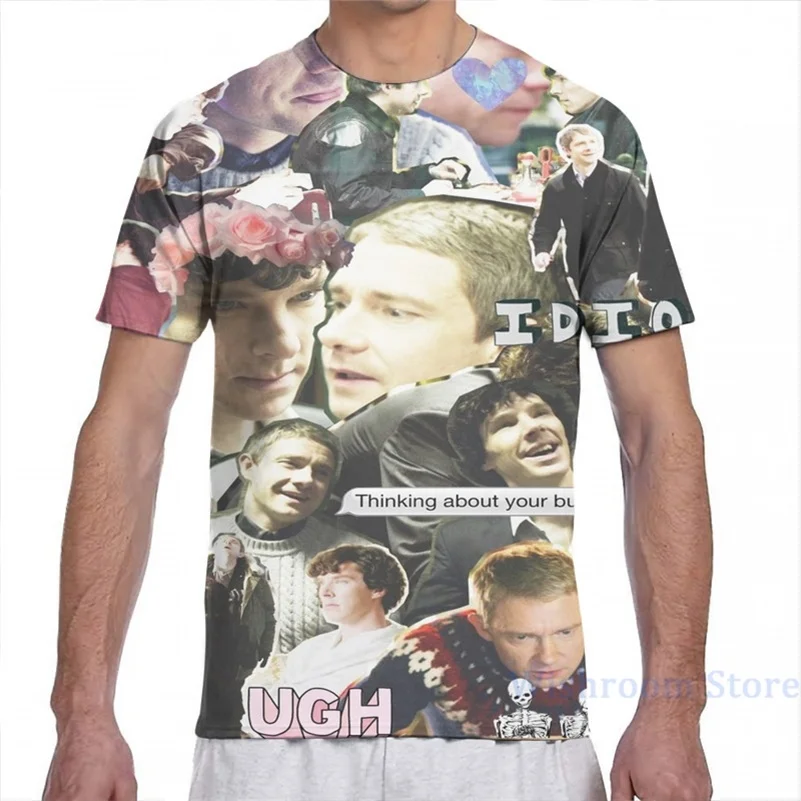 Футболка sherlock &amp john с принтом для мужчин и женщин модная рубашка коротким рукавом