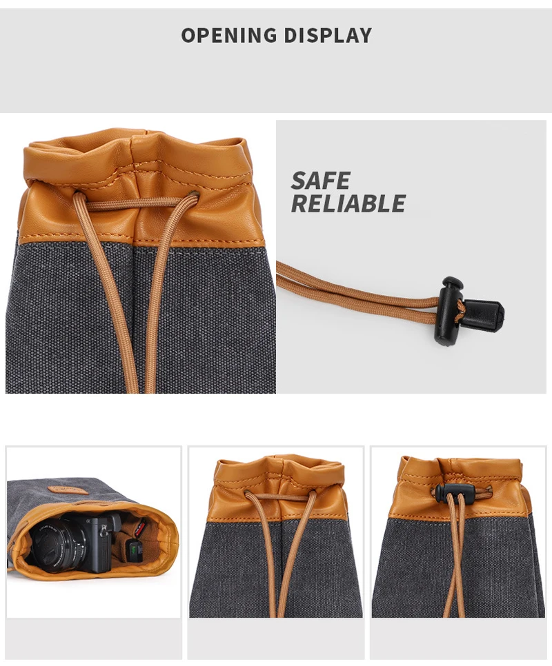 Digital DSLR Camera Bag Canvas Drawstring Waterproof Cover For Sony A7 7M2K 7RM2 A7R A7RII A7II A7S A99 A58 HX400 RX100 HX350 |