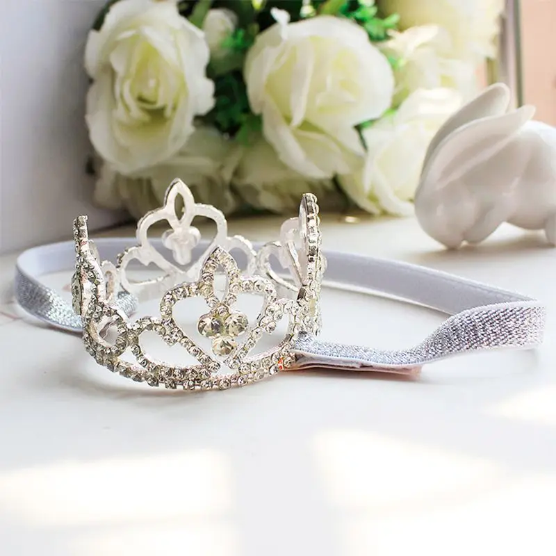 

Girls Baby Kid Princess Rhinestone Crown Headband Newborn Tiara Photography Prop