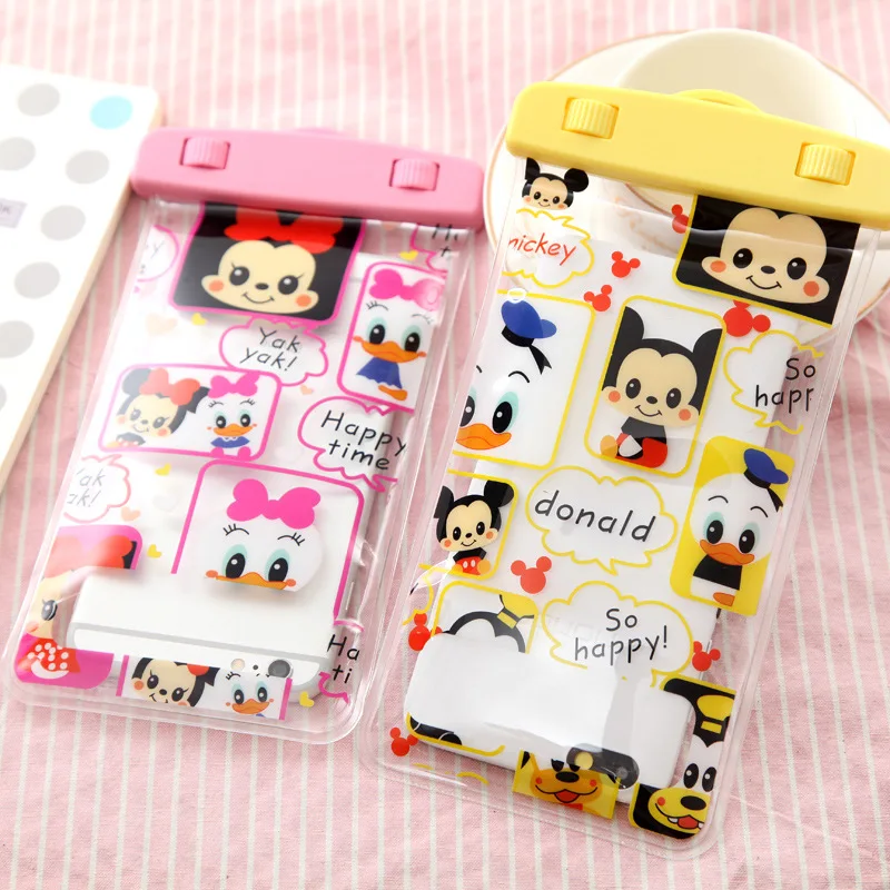 

Disney Mickey Minnie for IPhone Cartoon Mobile Phone Waterproof Bag Universal Touch Screen Camera Drifting Diving Waterproof Bag
