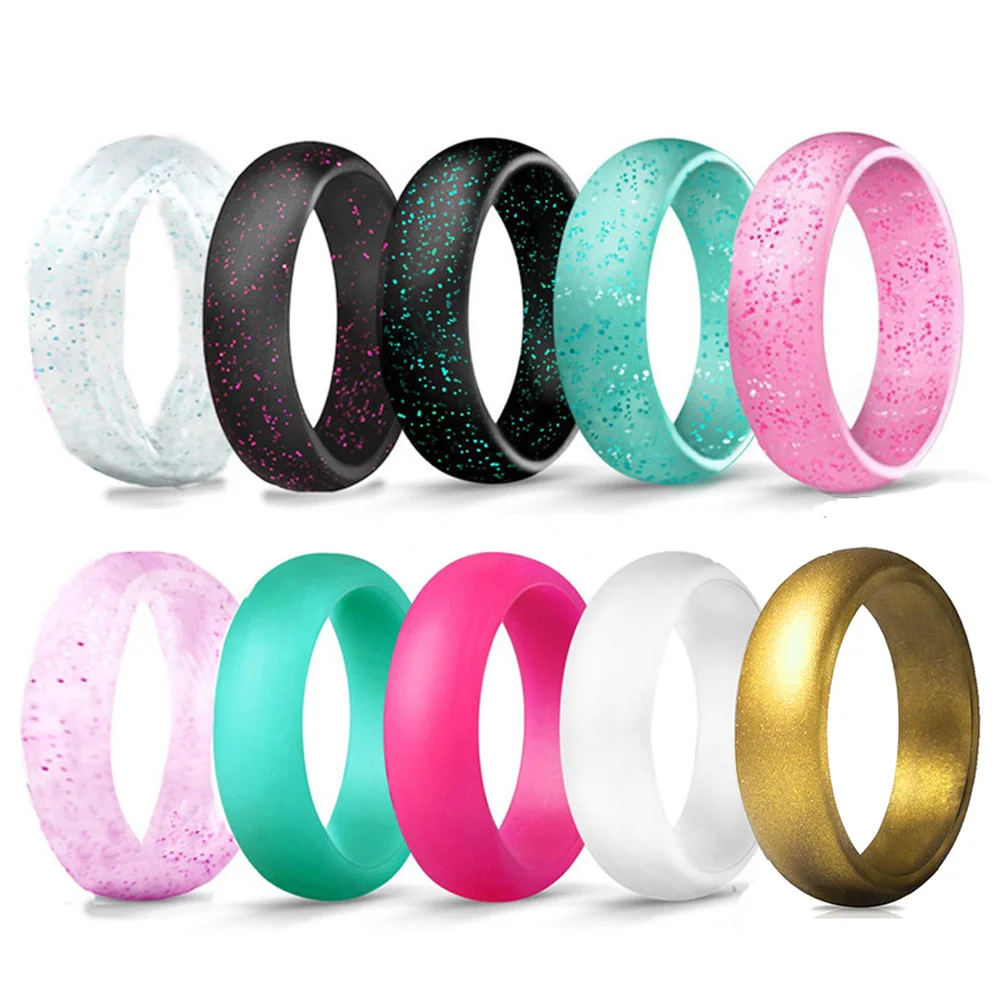 5 7 мм Силиконовые для женщин ювелирные изделия кольца резинки гибкий по