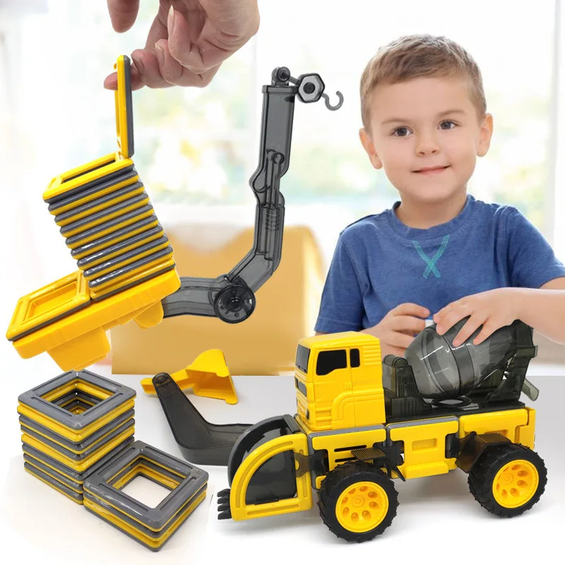 

66 шт., детский Магнитный конструктор «сделай сам»