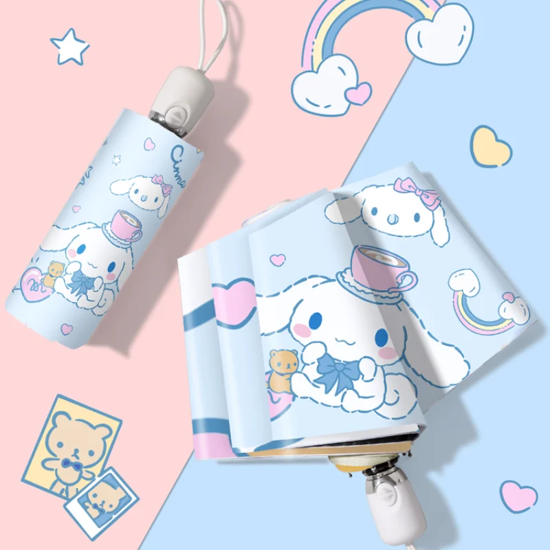 

Hobbies Action Figures Fantasy Sanrio Series Cinnamorol Rain Dual-purpose Sun Protection UV Portable Umbrella Holiday Gift