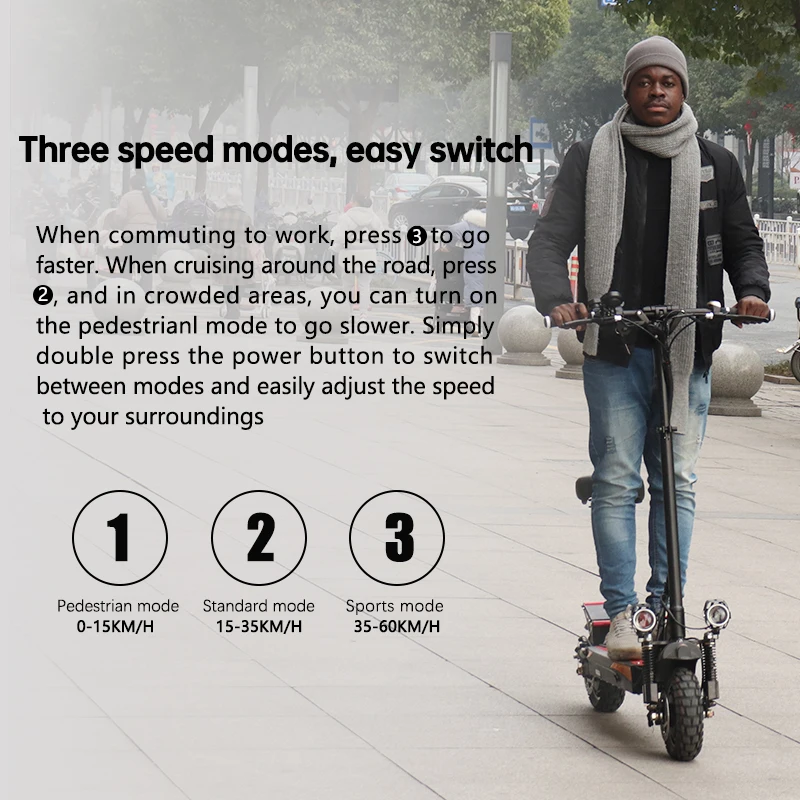 

2000W Dual Motor Electric Scooter Adults Two Wheel 100km Long Range E scooter No Tax With Seat High Speed 26A patinete electrico