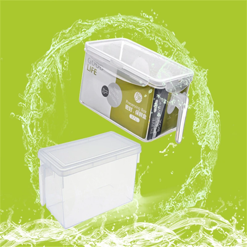 

Kitchen Transparent PP Storage Box Grains Beans Storage Contain Sealed Home Organizer Food Container Refrigerator Storage Boxes