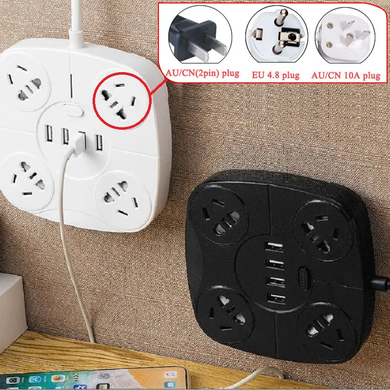 Удлинитель питания 3/4 австралийские розетки электрическая розетка USB порты