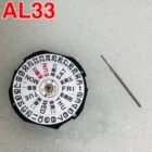 Новый AL33A Трехконтактный двойной календарь часовой механизм Al33A кварцевый механизм аксессуары для часов