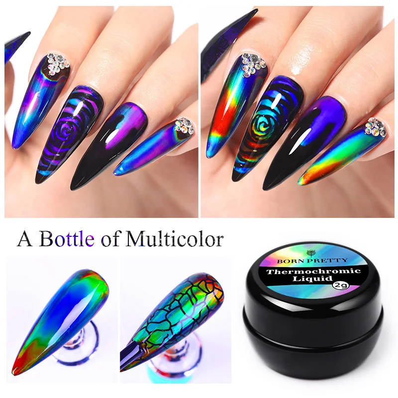 Жидкий Гель лак для ногтей BORN PRETTY термочувствительный меняющий цвет жидкий УФ/LED