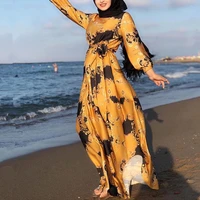 abaya dubai turkey muslim dress women caftan marocain 2022 eid mubarak islamic clothing bohemian long sleeve gowns kimono outfit