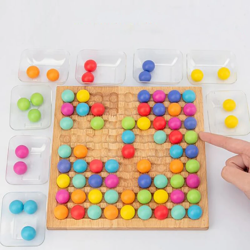 

Colorful Beads Eliminate Joy Parent-child Concentration Training Wooden Children Board Game Boys And Girls Educational Toys