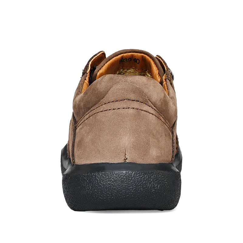 Мужские повседневные туфли из натуральной кожи мягкие Нескользящие на плоской