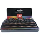 Набор цветных карандашей Creyart 120 предварительно заточенных нетоксичных для детей и взрослых, 3,3 мм Гладкие, насыщенные пигменты, мягкие сердечники