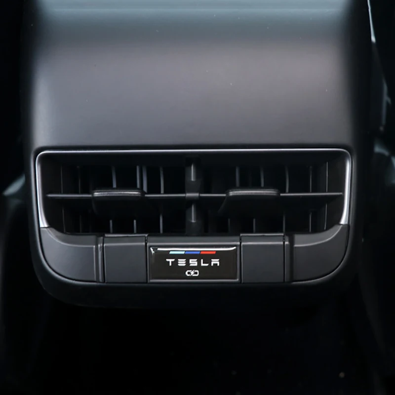 

For Tesla Model 3 2017-2021 Air Conditioner Outlet Exhaust Holes USB Charging ABS Protective Cover Trim Modification Accessories