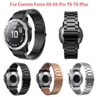 Ремешок для наручных часов Garmin Fenix 6 6X Pro 5 5X Plus 3HR 5S 6S, браслет из нержавеющей стали Forerunner 945, быстросъемный браслет для наручных часов, 26 22 20 мм