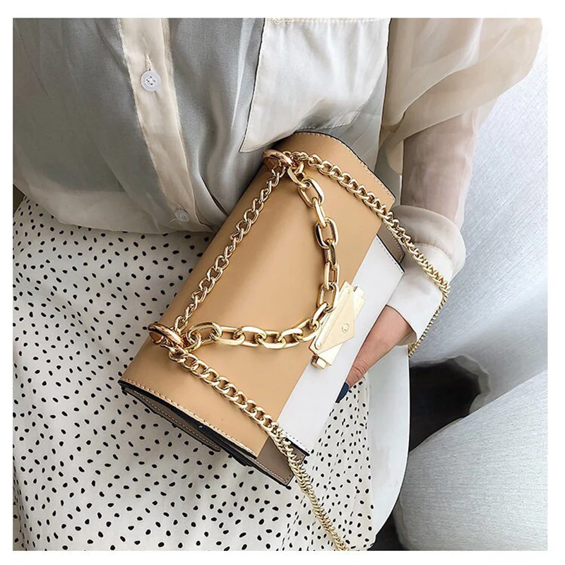 Женская сумка 2019 роскошная кожаная контрастных цветов женская дизайнерская на