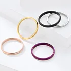 Кольцо из нержавеющей стали для мужчин и женщин, тонкое простое вечернее Ювелирное Украшение, размер США 4-10, 2 мм