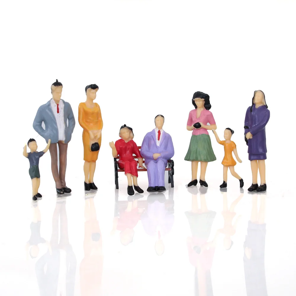 Железная дорога поезд люди 1:25 Масштаб Окрашенные фигуры песок стол архитектура