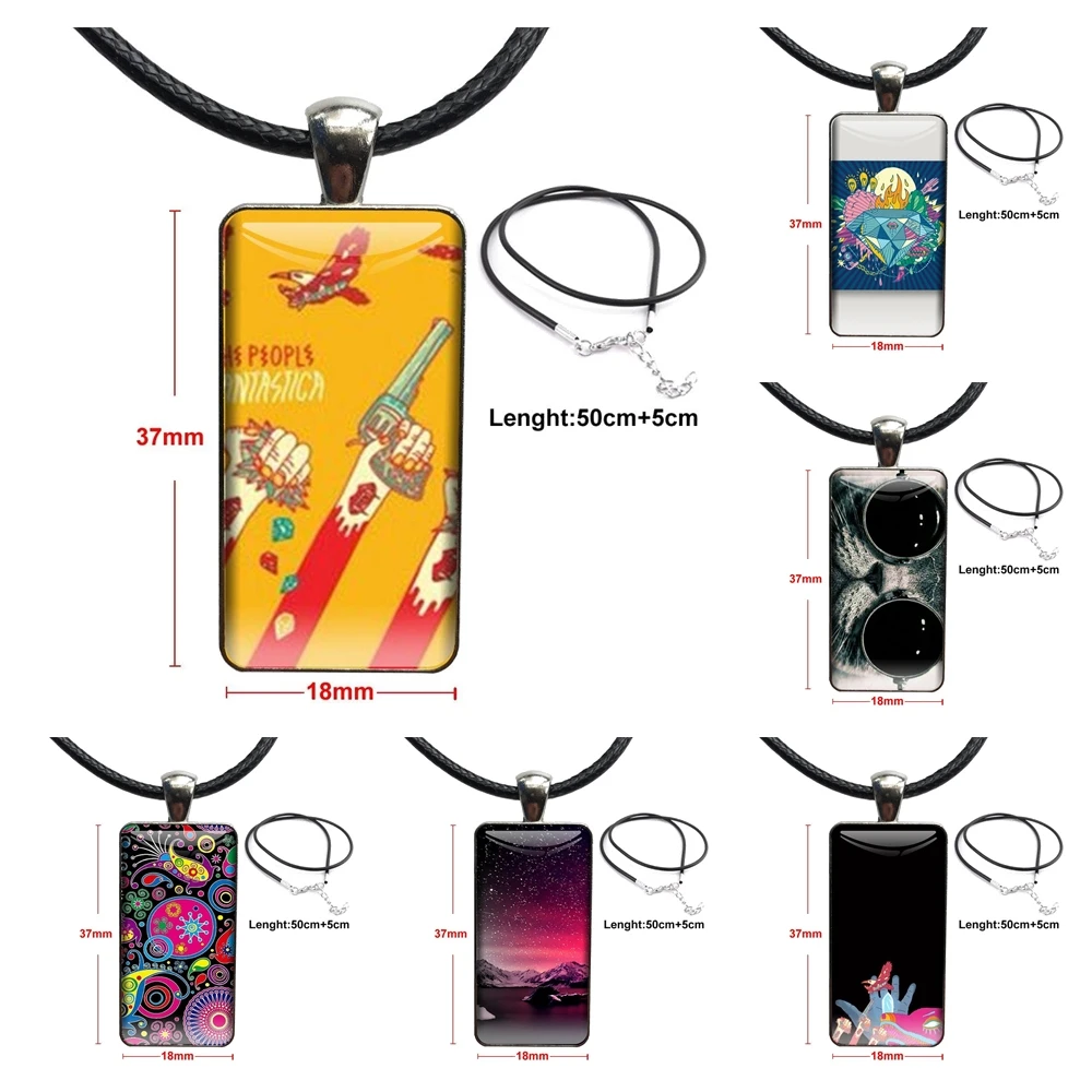 Женское Ожерелье с кабошоном из стекла, с подвеской Женское Ожерелье с кабошоном из стекла, с подвеской