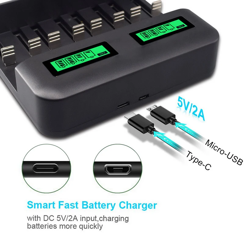 4 слота быстрое зарядное устройство для батарей AAA и АА защита от короткого