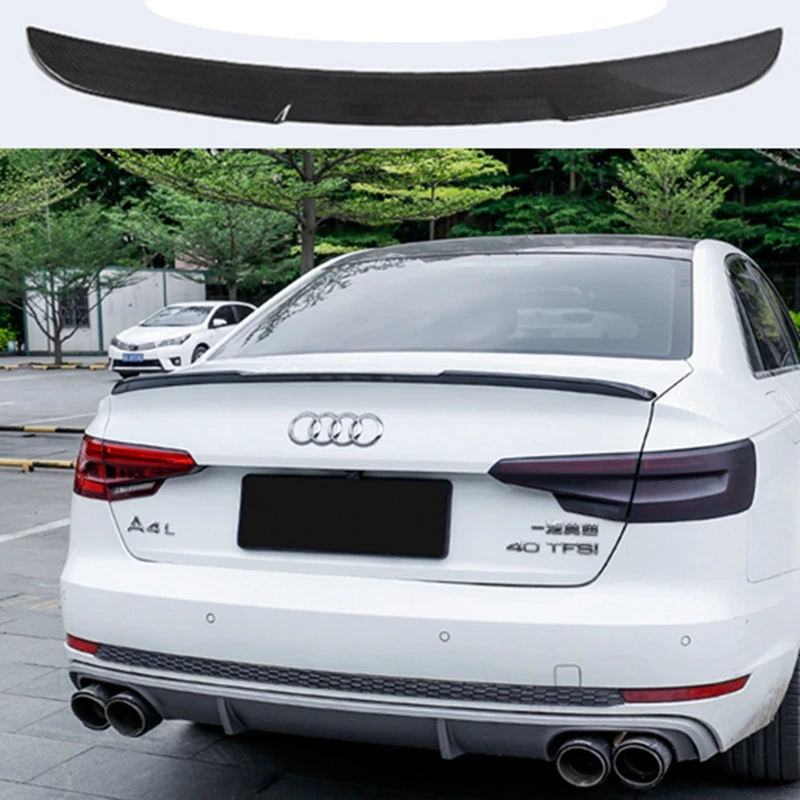 

For Audi A4 B9 Spoiler 2017-2020 ABS Plastic Unpainted Color Rear Roof Spoiler Wing Trunk Lip Boot Cover Car Styling