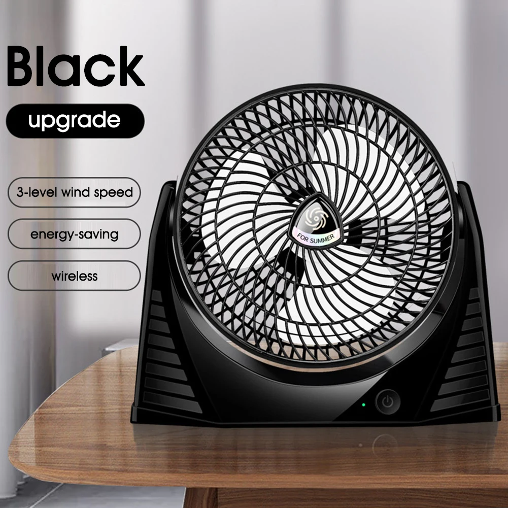 

Rechargeable Desk Fan Portable Cordless Fan with 3-Gear Wind Speed Rotable Table Fan for Home Office Travel Fan For Summer
