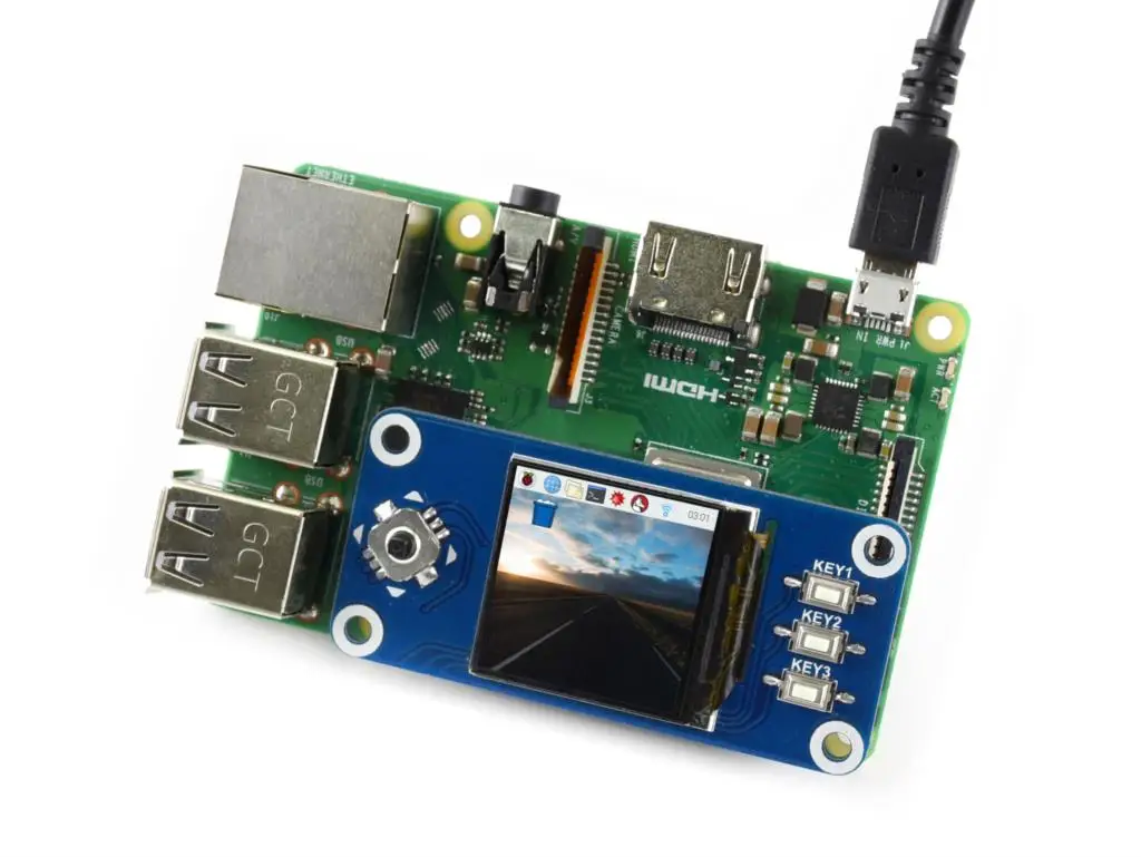 ЖК дисплей Waveshare 1 3 дюйма IPS для Raspberry Pi Zero/3B +/4B 240x240 пикселей интерфейс