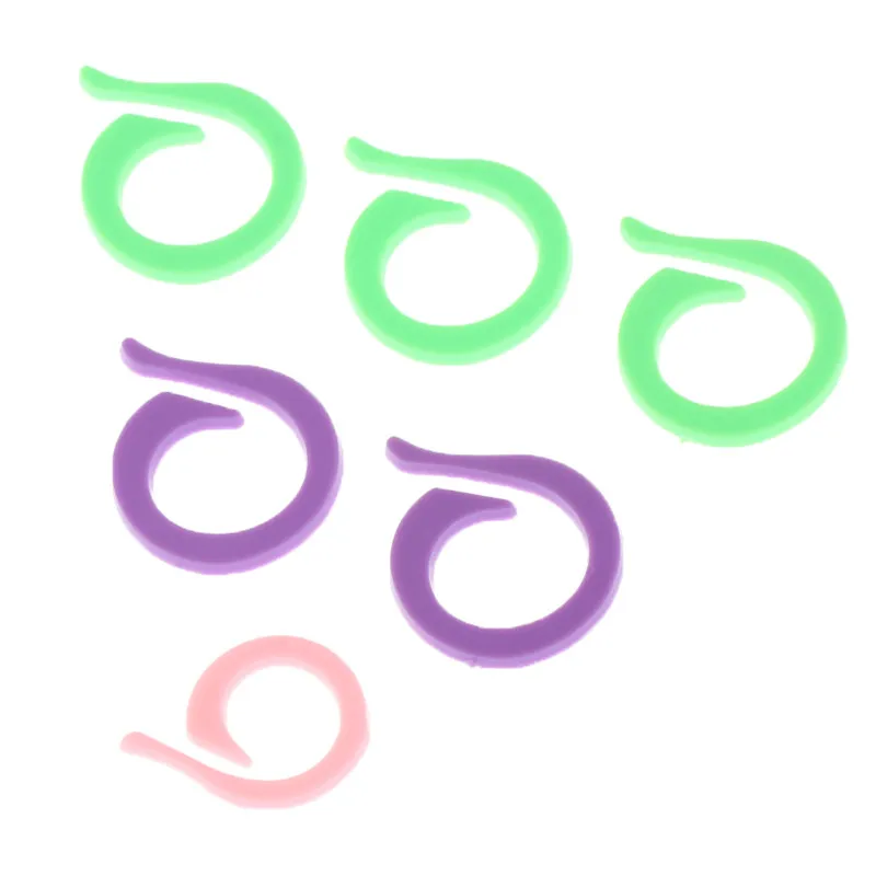 

20pcs Plastic Knitting Stitch Marker Sewing Counting Circular Rings Crochet Needle Clips Craftwork Knitting Accessories Tools