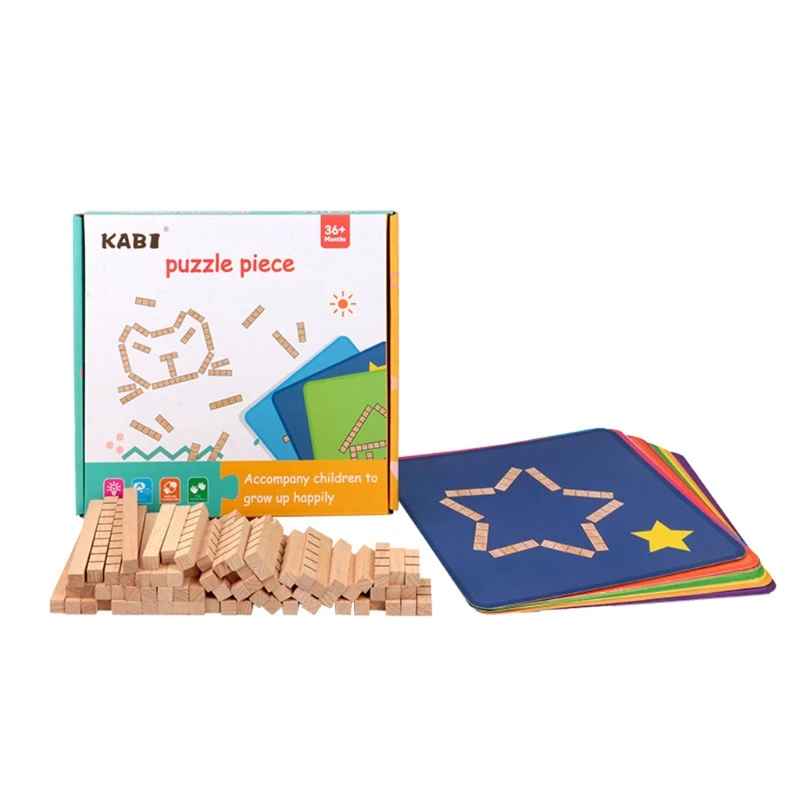 

Wooden Jigsaw Puzzles Kids Baby Versatile Building Blocks Montessori Educational Toys for Toddlers Boys Girls
