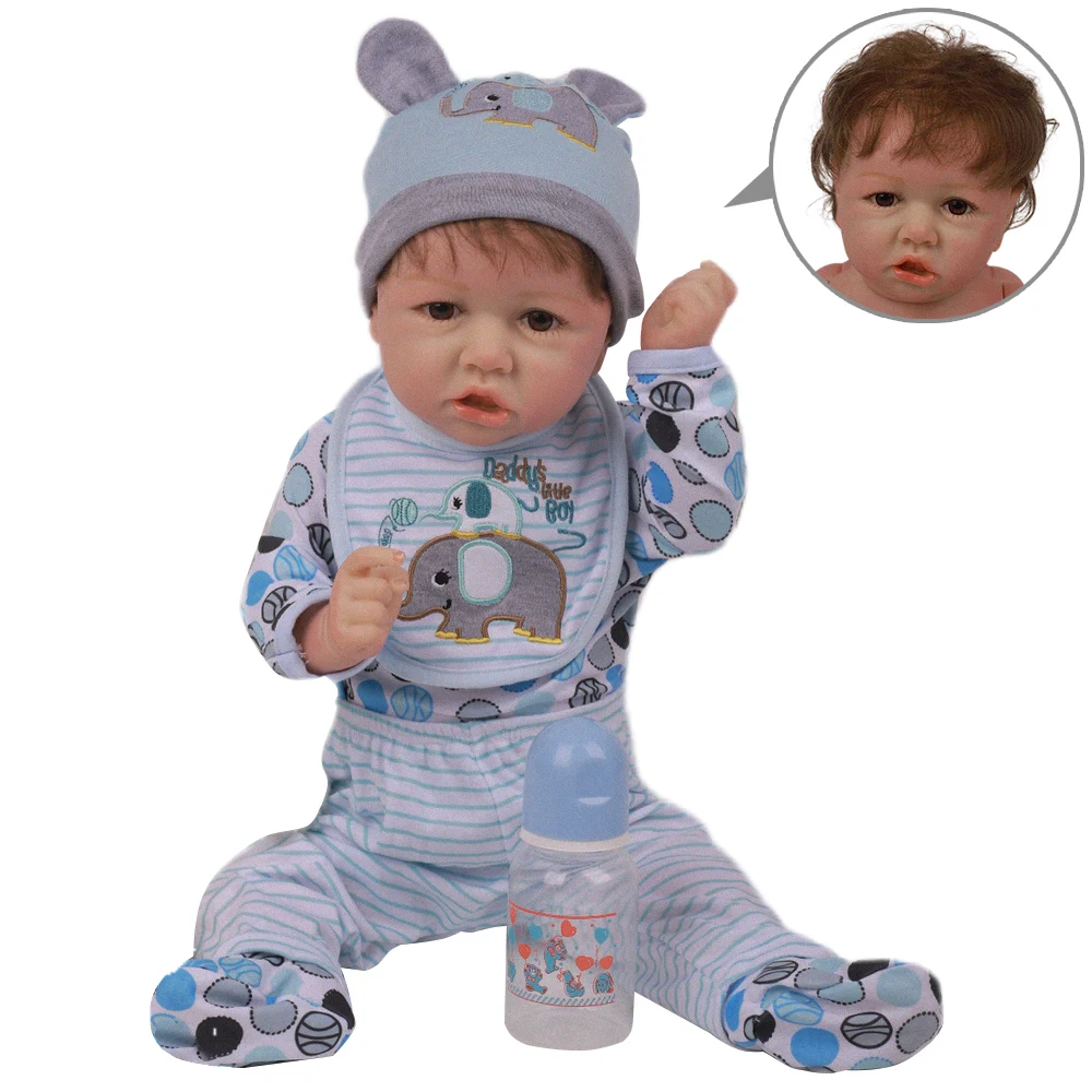 23 &quotBebe мальчик Reborn Детские Куклы как живая кукла в Бразилии малыш bebe с игрушкой