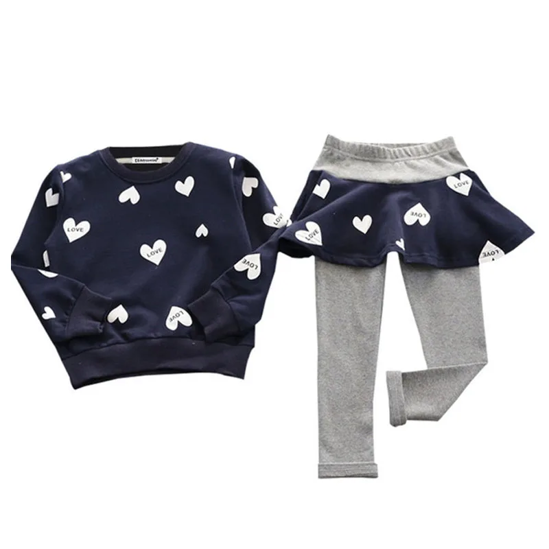 Осенне-зимний комплект одежды для маленьких девочек милая детская одежда с