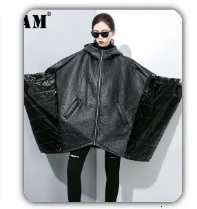[EAM] Women Pleated White Big Size Blouse New Stand Collar Long Sleeve Loose Fit Shirt Fashion Tide Spring Autumn 19A-a636