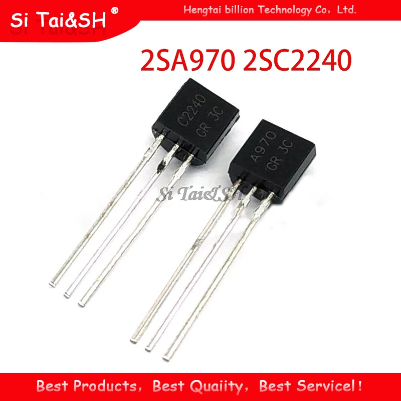 100pcs 2SA970 2SC2240 TO92 (50PCS* A970 +50PCS* C2240 ) TO-92 Bipolar Transistors - BJT NPN new and original |