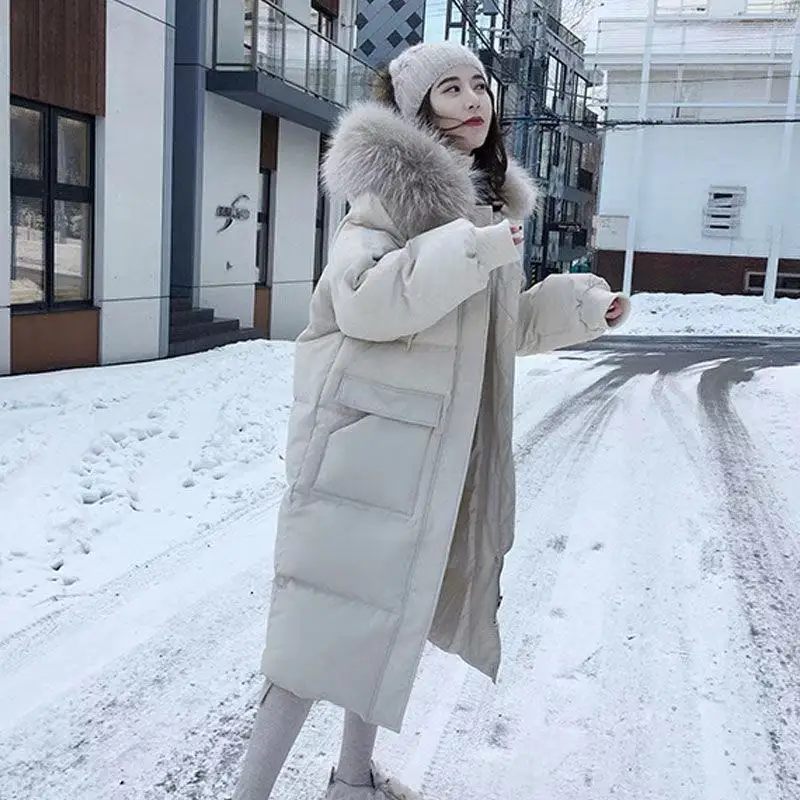 

Down Padded Jacket Women's Mid-length 2021 Winter New Style Korean Loose and Thin Cotton Coat Jacket Padded Jacket