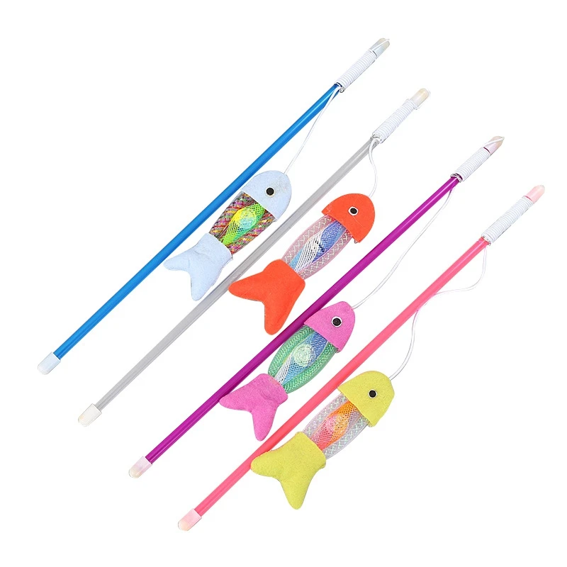 Пластиковая Интерактивная рыбка-Дразнилка для котенка 1 шт. пластиковые кошачьи