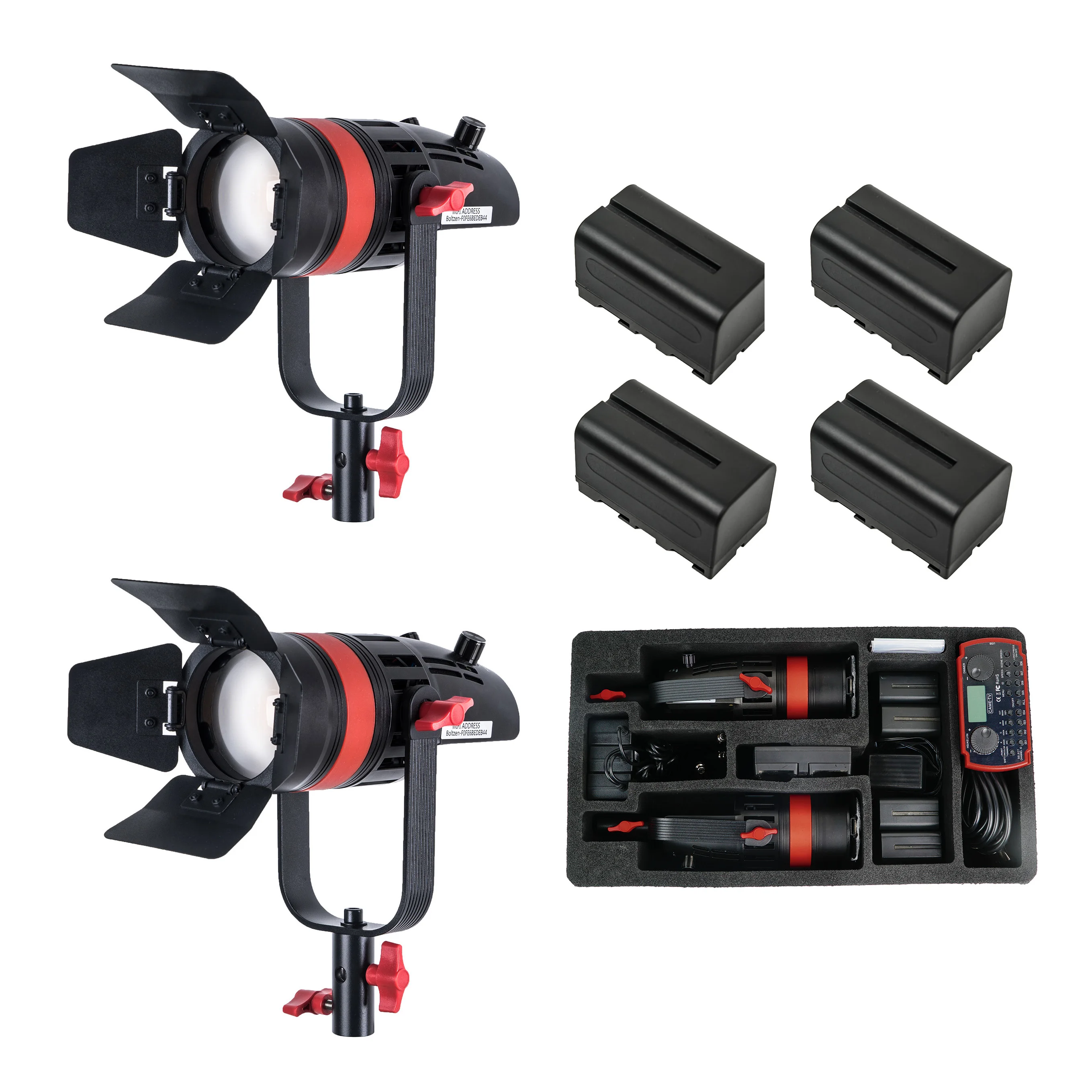 

CAME-TV Boltzen Bi-Color Q-55S Travel Kits Q-55S-4BATTERY Available 8700 Lux@1m High Output Fresnel Focusable LED