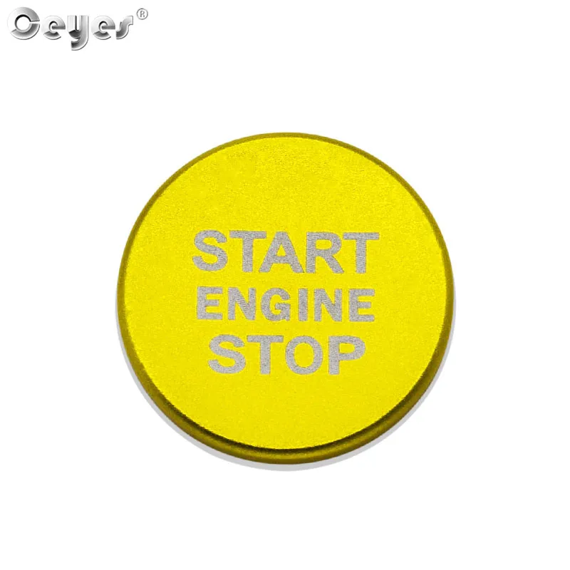 Gold Button Cover Ceyes наклейки для стайлинга автомобилей для Audi A5 A7 Q3 Q5 Q7 8R A4 B9 Авто Start Stop стильная кнопка Зажигания для автомобиля кольцо чехлы чехол Круг Аксессуары - Название цвета: Gold Button Cover