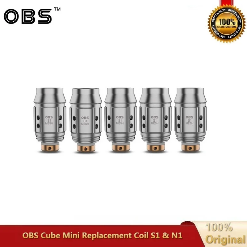 5 шт./лот оригинал OBS Cube мини сменная катушка для вейпа S1 сетчатый сердечник 0.6ohm N1
