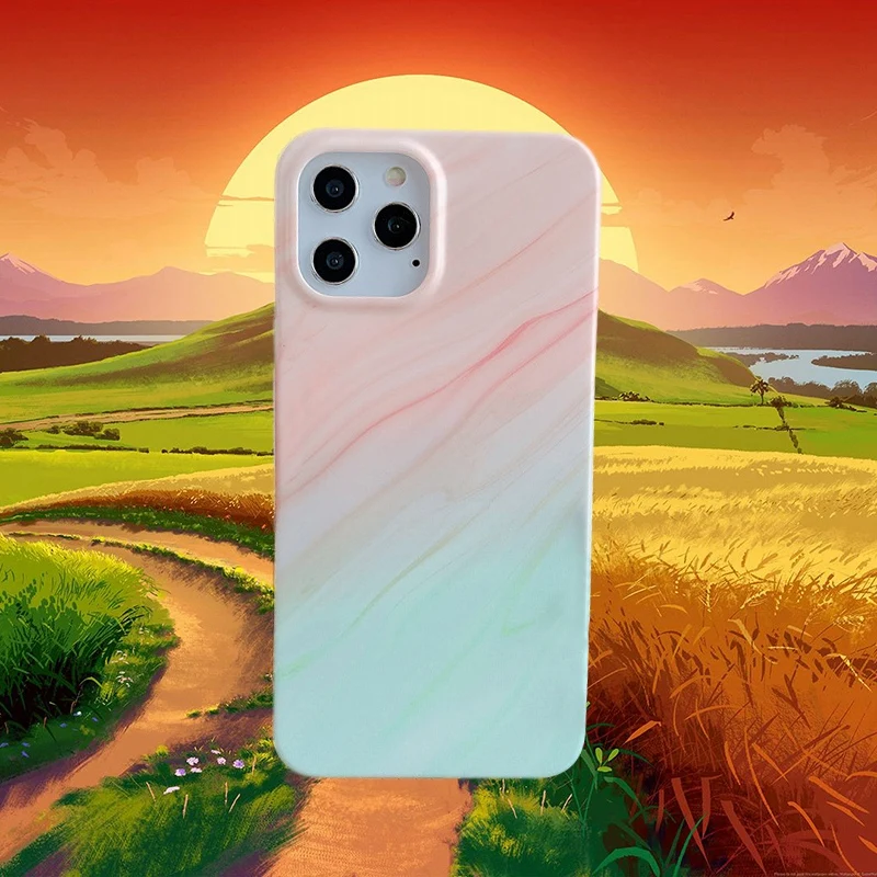 

Suitable for iPhone12 Case Marble Pattern Fashionable Tpu Protective Sleeve Anti-Fall Protective Shell