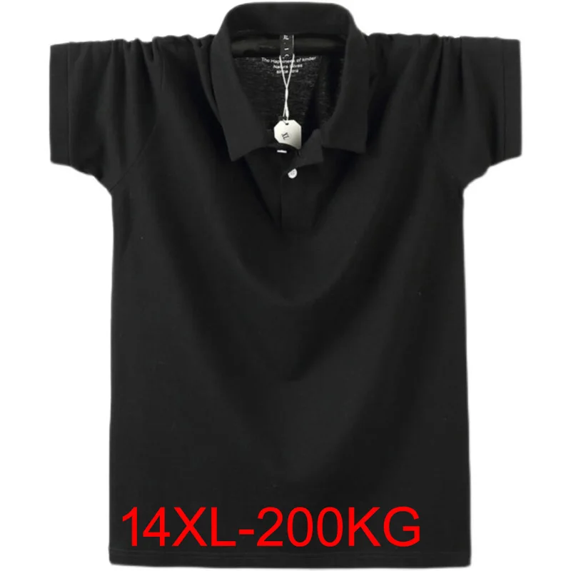 14XL 13XL простой размера плюс Летняя мужская футболка хлопок короткий рукав