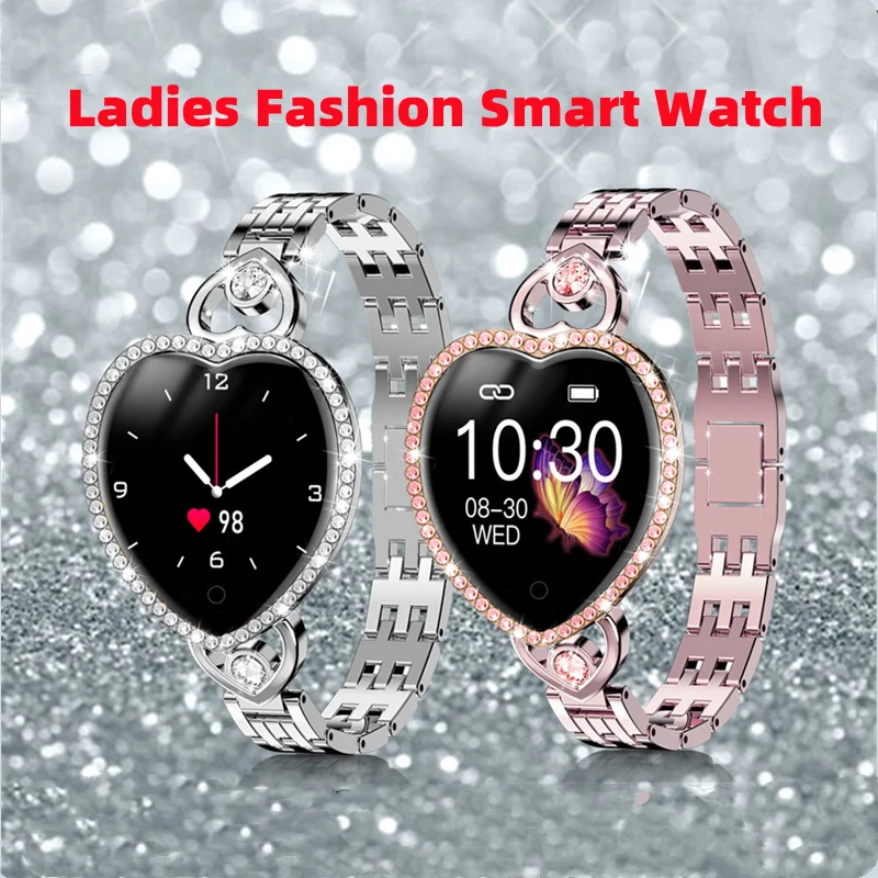 

Fashion Smart Watch Ladies Bluetooth Clock Heart Rate Sleep Health Monitoring IP67 Waterproof Sports Fitness Tracker Woman H8