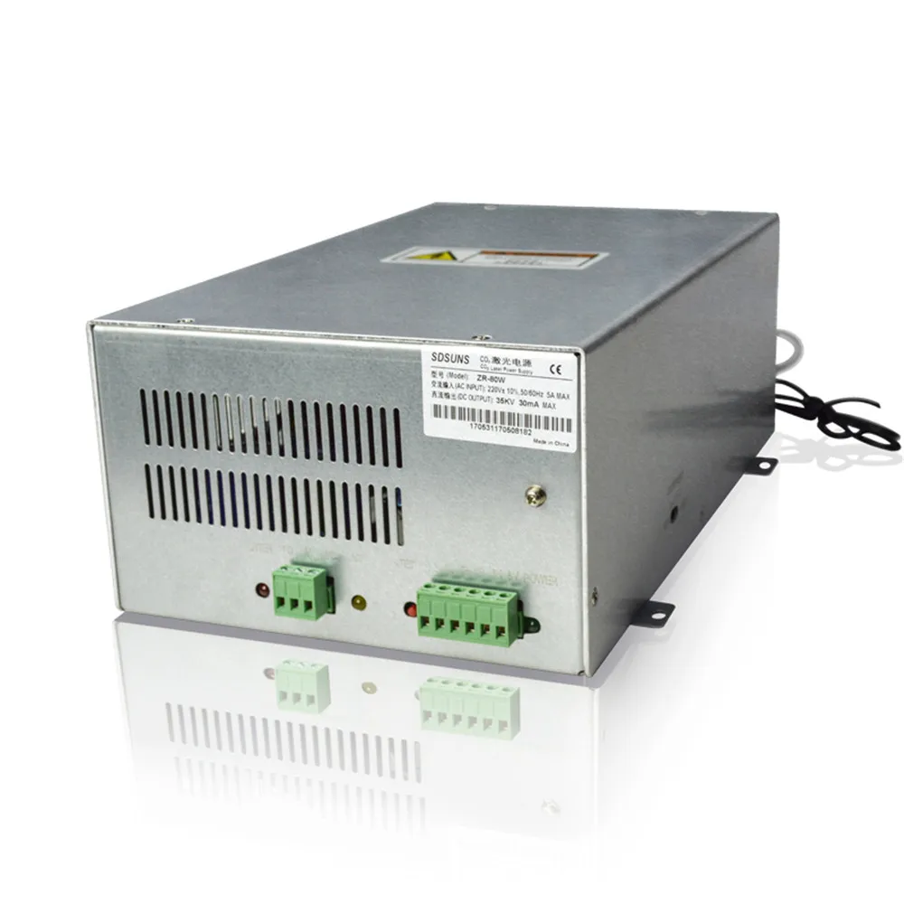 Лазерный источник питания 80 Вт для стеклянных лазерных трубок 70 Co2