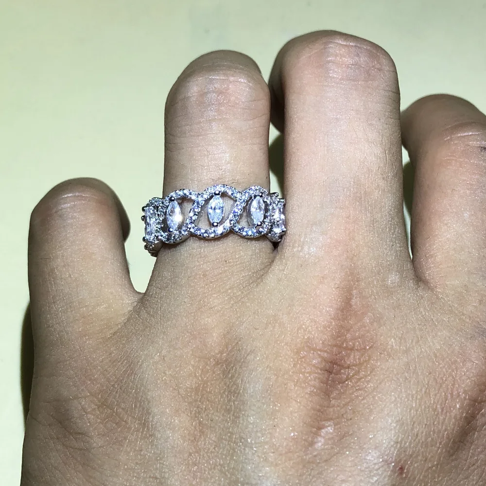 Женское Обручальное кольцо из серебра 925 пробы с фианитом|Кольца| |